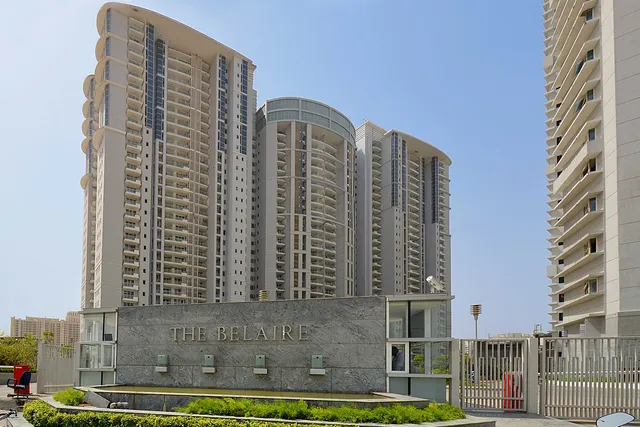 DLF The Belaire Sector 54 Gurgaon luxury high-rise apartment entrance and exterior elevation.- The Soni Landbase